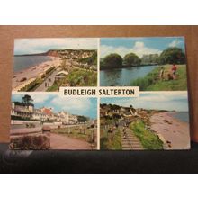 multiview, BUDLEIGH SALTERTON, DEVON. used postcard 1970 pm #
