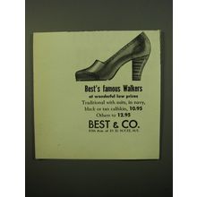 1950 Best & Co. Shoes Ad - Best's famous Walkers