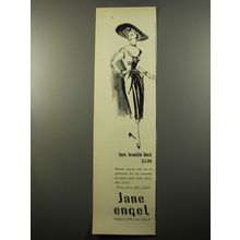 1950 Jane Engel Dress Ad - Bare, beautiful black