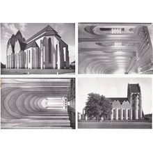 Grundtvig's Church Copenhagen 4x Denmark Old Real Photo Postcard s