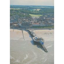 Cromer Norfolk 1980s Birds Eye Rare Archaeology Museum Aerial Postcard