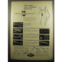1955 Knape & Vogt KV Closet Fixtures Ad - The care your clothes deserve