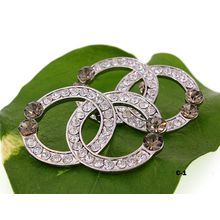 Rhinestone Double Hoop Earrings - ER-C1