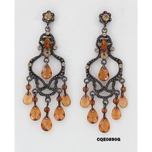 HP Filigree W/Tear Frop Beads Earring - ER-CQE0890G