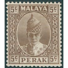 Perak 1939 5c brown SG108 unused