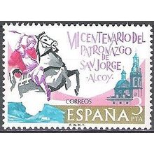 España 1976 Michel 2208 Neuf ** Cote (2008) 0.20 Euro San Jorge Alcoy