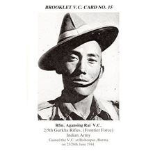 Agansing Rai 5th Gurkha Rifles Indian Burma Military WW2 Victoria Cross Postcard