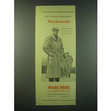 1953 Moss Bros Mackintosh Ad - The Famous Mossbros Mackintosh