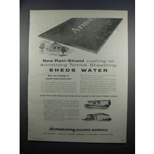 1954 Armstrong Temlok Sheathing Ad - Rain-Shield