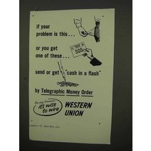 1954 Western Union Telegraphic Money Order Ad