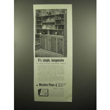 1954 Western Pine Association Ad - Simple, Inexpensive