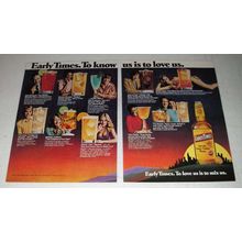 1976 Early Times Bourbon Ad - To Know us is to Love us
