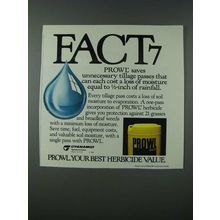 1986 Cyanamid Prowl Ad - Fact 7 Saves Unnecessary Tillage Passes