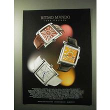 2004 Ritmo Mvndo Watch Ad - Palazzo Collection