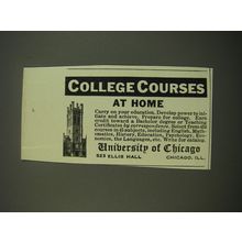 1930 University of Chicago Ad - College Courses at home