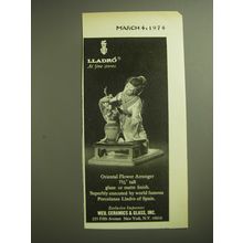 1974 Lladro Oriental Flower Arranger Advertisement - Lladro at fine stores