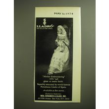 1974 Lladro Mother Embroidering Advertisement - Lladro the collectors choice