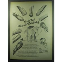 1949 Towle Sterling Silverware Ad - The whole town's talking about Towle