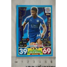 2017/18 Match Attax 156 Speed King, Demarai Gray, Leicester City
