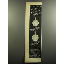 1952 Corday Toujours Moi and Toujours Toi Perfume Advertisement