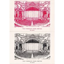 Finsbury Park Theatre 2x Rare Interior Artist Drawing Postcard s