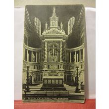 REREDOS, ST. PAUL'S CATHEDRAL, LONDON unused antique postcard by Widlt & Kray #