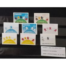 Rwanda 1986 COB 1289 - 1292 Essais Couleur IMPERF ND Année paix Noël Christmas
