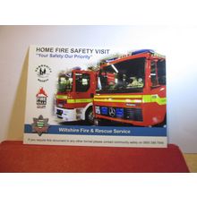 WILTSHIRE FIRE & RESCUE SERVICE unused postcard Fire engines =