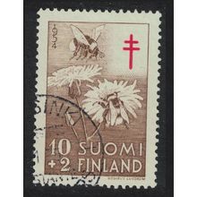 Finland White-tailed Bumble Bees collecting Pollen 1954 Canc SG#534