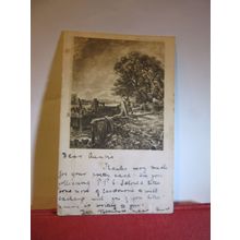 CANAL LOCK used antique postcard by Raphael Tuck art series 1903? pm =