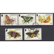 Jersey SG 717-21 1991 Butterflies and Moths set of 4 VFU - EX FDC