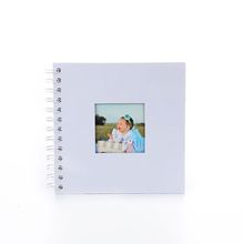 Woodside Home Living Spiral Bound Scrap Book Style Photo Album 17cm x 17cm - Whi