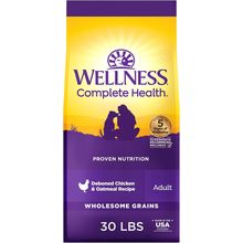 Wellness Complete Health Dry Dog Food, Wholesome Grains, Natural, Chicken & Oatm