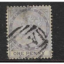 DOMINICA 1877-9 QV WMK CROWN CC 1d LILAC USED SG5 THIN