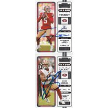 TREY LANCE & DEEBO SAMUEL AUTO 2022 SAN FRANCISCO 49ERS ALL-PRO OFFENSE PLAYERS