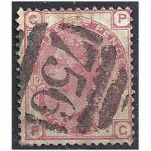 1876 SG144 3d Rose Plate 19 Good Used Check Letters "PE".
