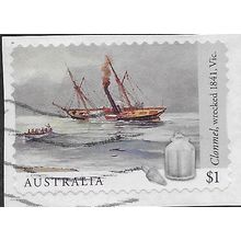 AUS 2017 $1.00 (S/A) 'SHIPWRECKS -CLONMEL' ON PAPER FINE USED (EBID25-862)