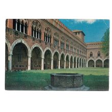 VISCONTEO CASTLE, PAVIA, ITALY used vintage postcard 1981 postmark /