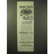 1929 Hamburg-American Line Cruise Ad - Bring the World