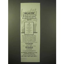 1929 Hamburg-American Line Cruise Ad - Health