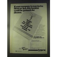 1977 Budget Rent a Car Ad - Grounds for Divorce