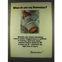 1977 Budweiser Beer Ad - When Do You Say