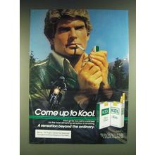 1985 Kool Cigarettes Ad - Come up to - Motorcycle