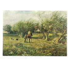 LUGG MEADOWS oil by Brian Hatton . unused vintage postcard #