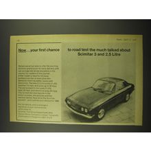 1968 Scimitar Cars Ad - Now.. Your first chance to road test