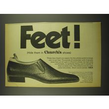 1968 Church's Brummel Shoes Ad - Feet! (hide them in Church's shoes)