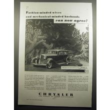 1933 Chrysler Six Brougham Ad - Fashion-minded wives