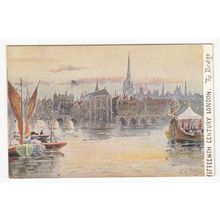 The Bridge 15th Century London Art Postcard A C Payne Hildesheimer
