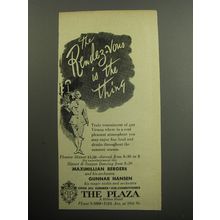 1957 The Plaza Hotel Ad - The Rendez-vous is the thing