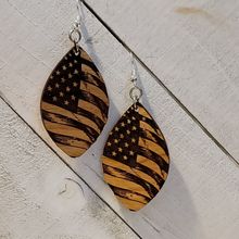 American Flag Dangle Earrings